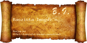 Baszista Imogén névjegykártya